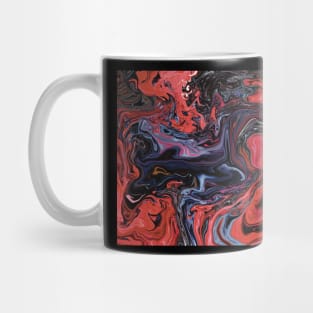 Abstract Fluid Acrylic Pour Red Mug